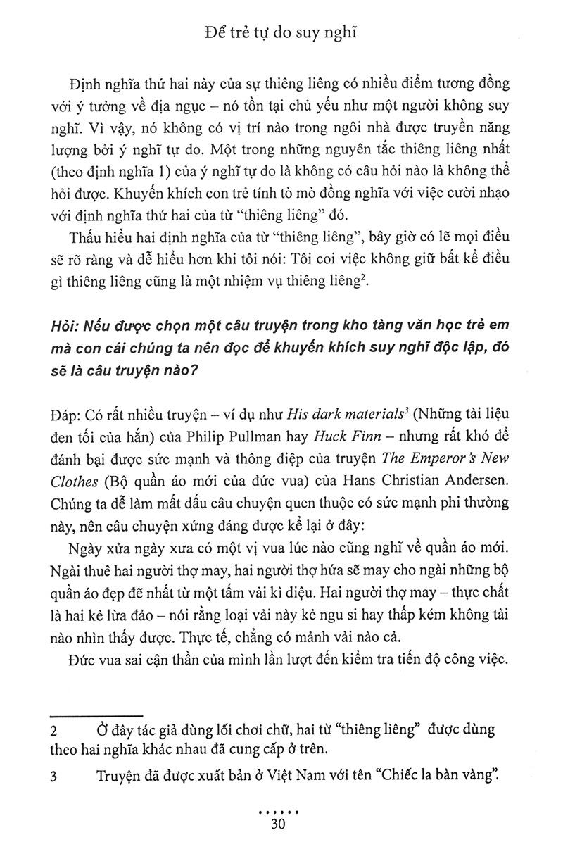 Để Trẻ Tự Do Suy Nghĩ