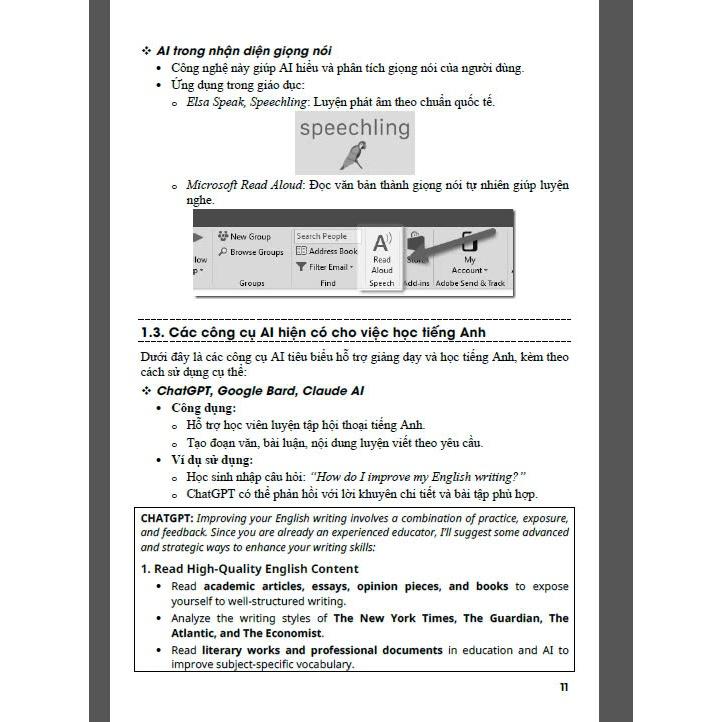 Sách - Ứng dụng trí tuệ nhân tạo (ai) trong dạy và học môn tiếng anh (dành cho giáo viên và học sinh) - HA