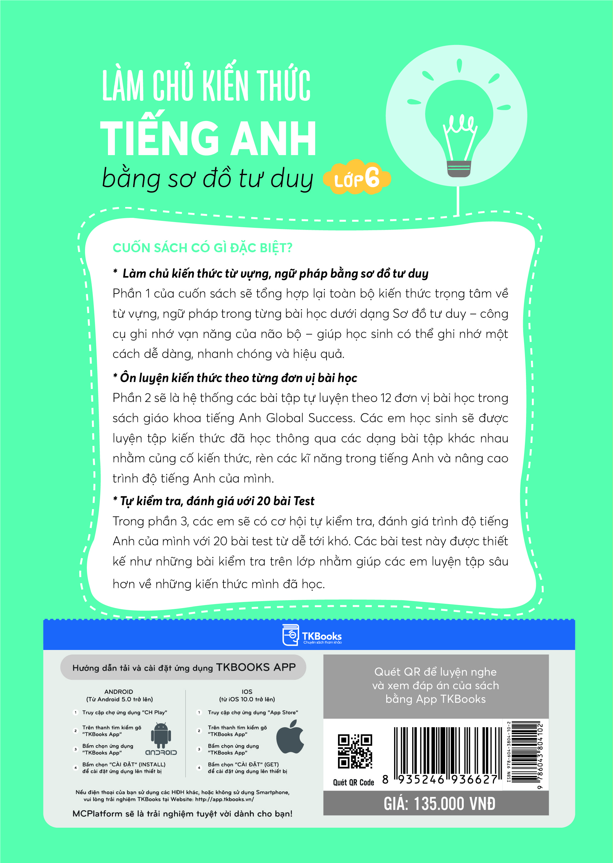 Làm chủ kiến thức tiếng Anh bằng sơ đồ tư duy lớp 6 - Học kèm app