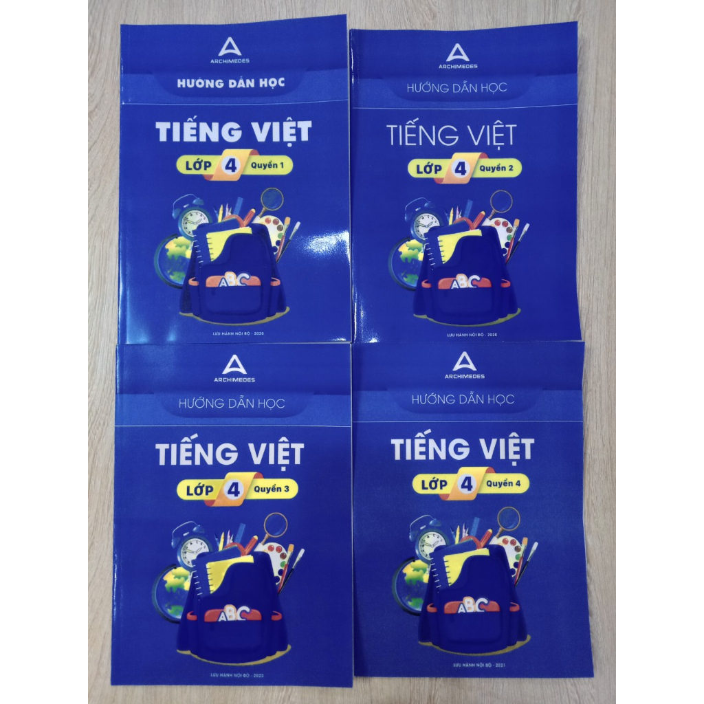 Sách - Combo 4 cuốn Hướng dẫn học tiếng việt lớp 4 (của trường Archimedes)