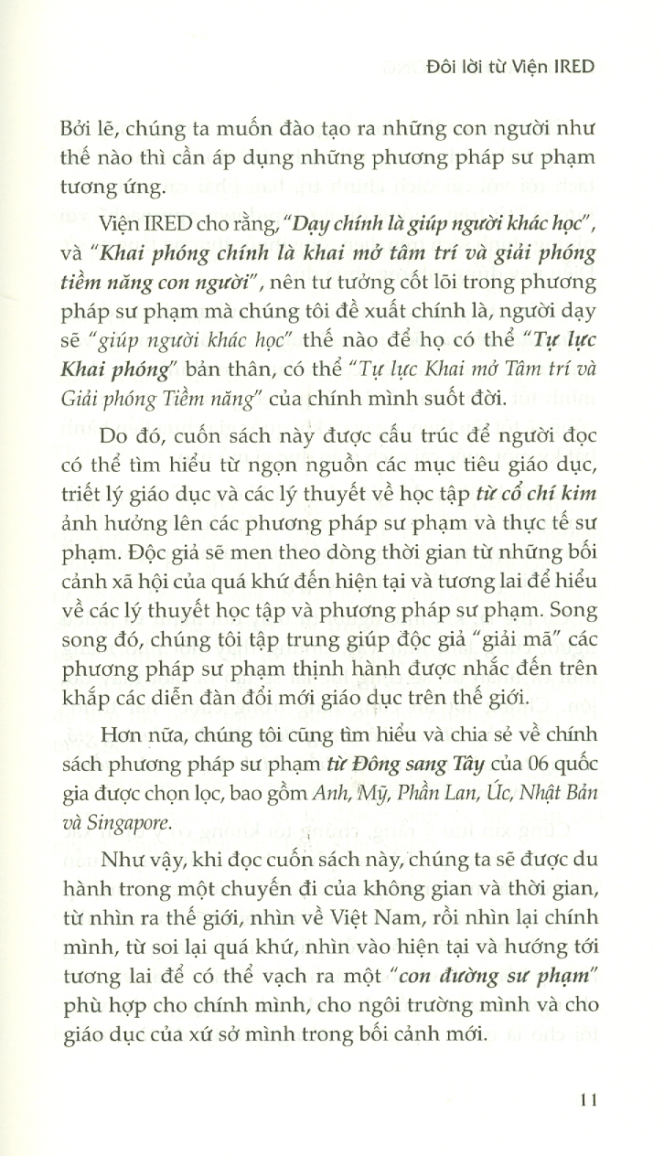 SƯ PHẠM KHAI PHÓNG - THẾ GIỚI, VIỆT NAM & TÔI (Bìa cứng) (Dạy chính là giúp người khác học! Khai phóng chính là khai mở tâm trí và giải phóng tiềm năng con người - Giản Tư Trung)