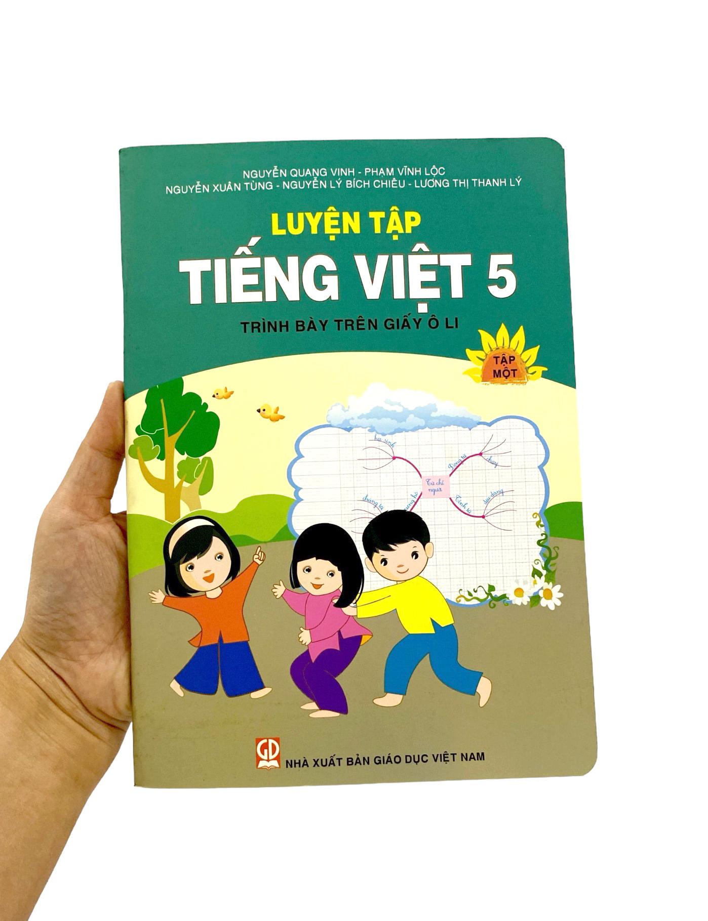 Luyện Tập Tiếng Việt 5 - Tập 1 (Trình Bày Trên Giấy Ô Li) - Tái Bản 2020