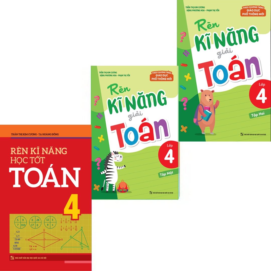 Sách: Combo 3 Cuốn Rèn Kỹ Năng Học Tốt Toán Lớp 4