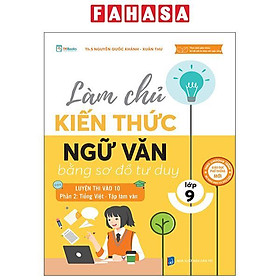 Sách - Làm Chủ Kiến Thức Ngữ Văn Bằng Sơ Đồ Tư Duy Lớp 9 - Luyện Thi Vào 10 - Phần 2 - Tiếng Việt-Tập Làm Văn