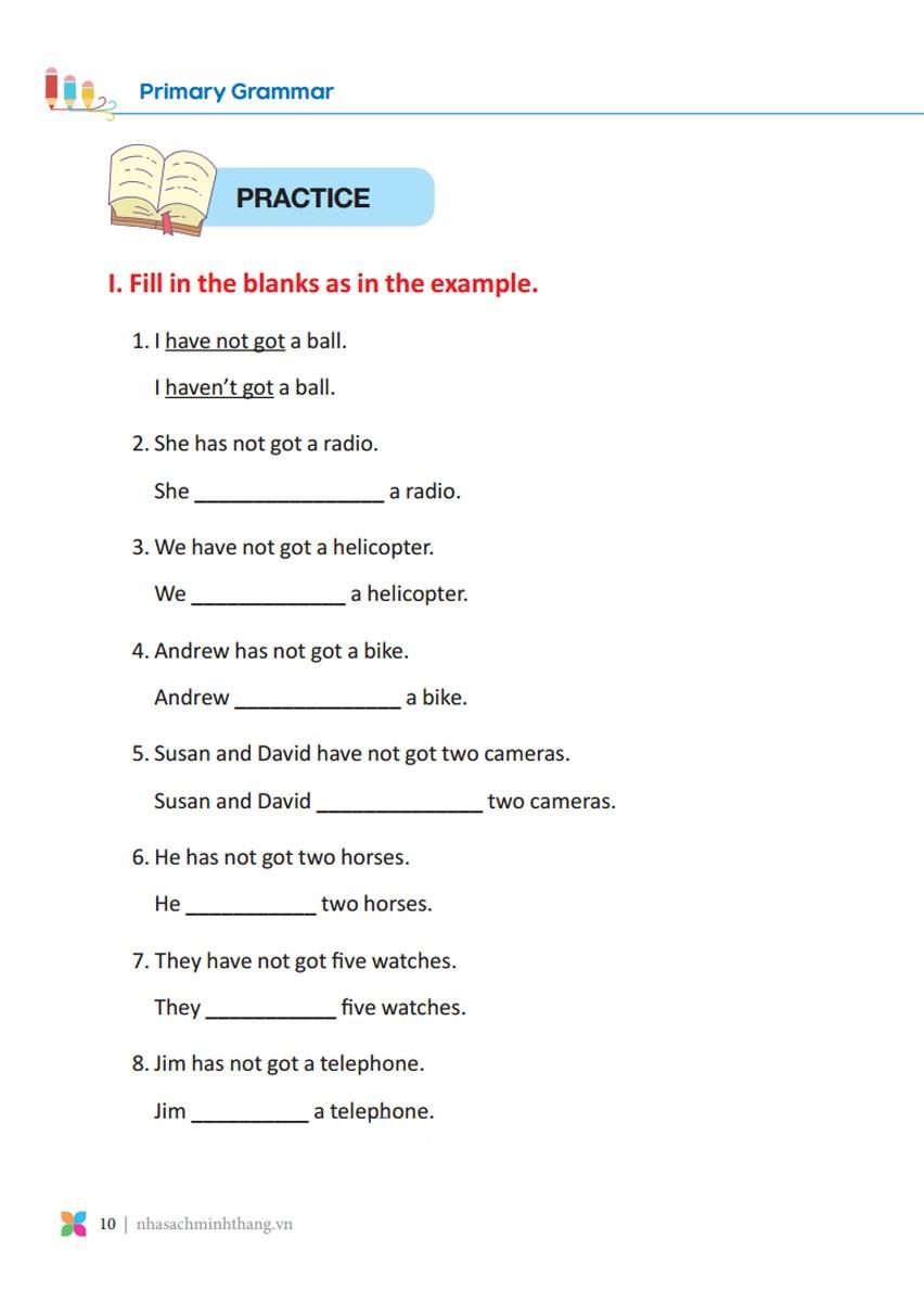 Primary Grammar - Ngữ Pháp Tiếng Anh Theo Chủ Đề (Lớp 3 - Tập 2)