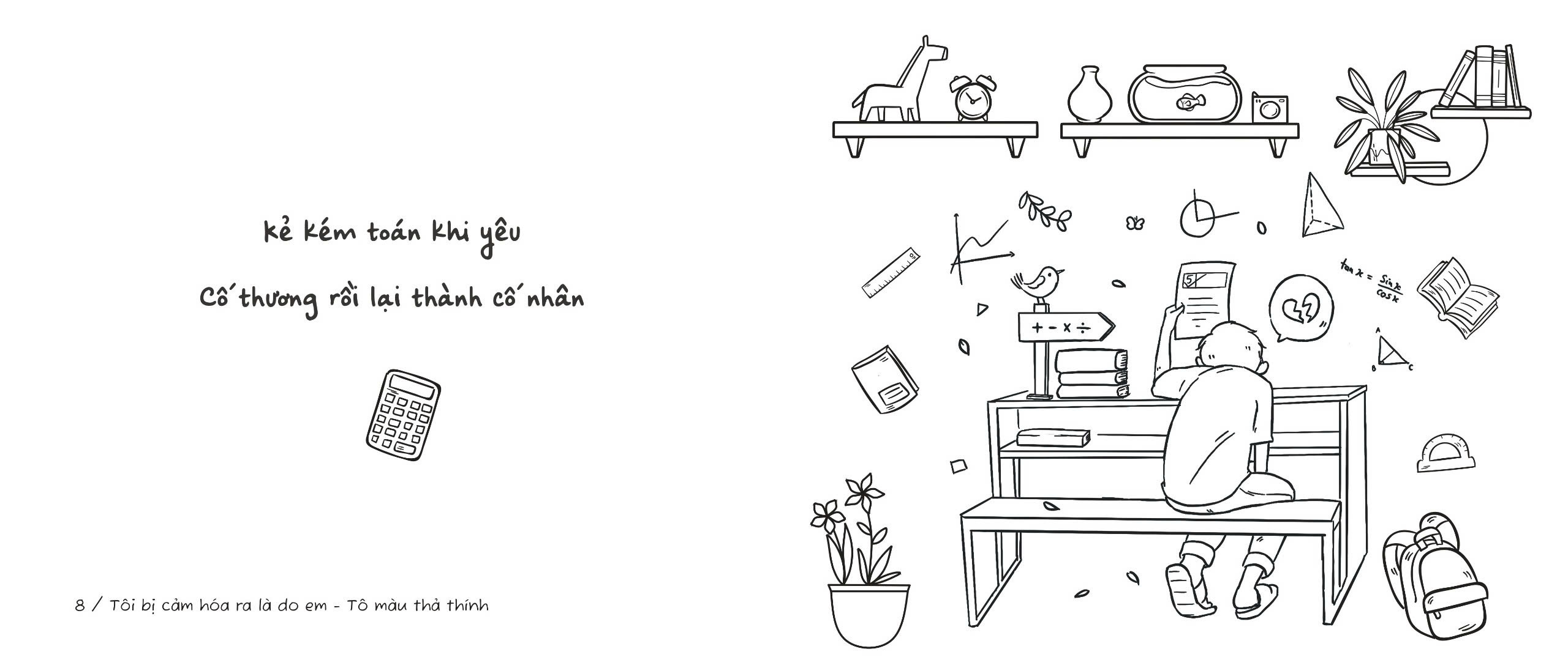 Combo 3 cuốn sách tô màu Chưa Kịp Lớn Đã Phải Trưởng Thành + Tôi Bị Cảm Hóa Ra Là Do Em + Hiên Nhà Chắn Hết Mưa Giông