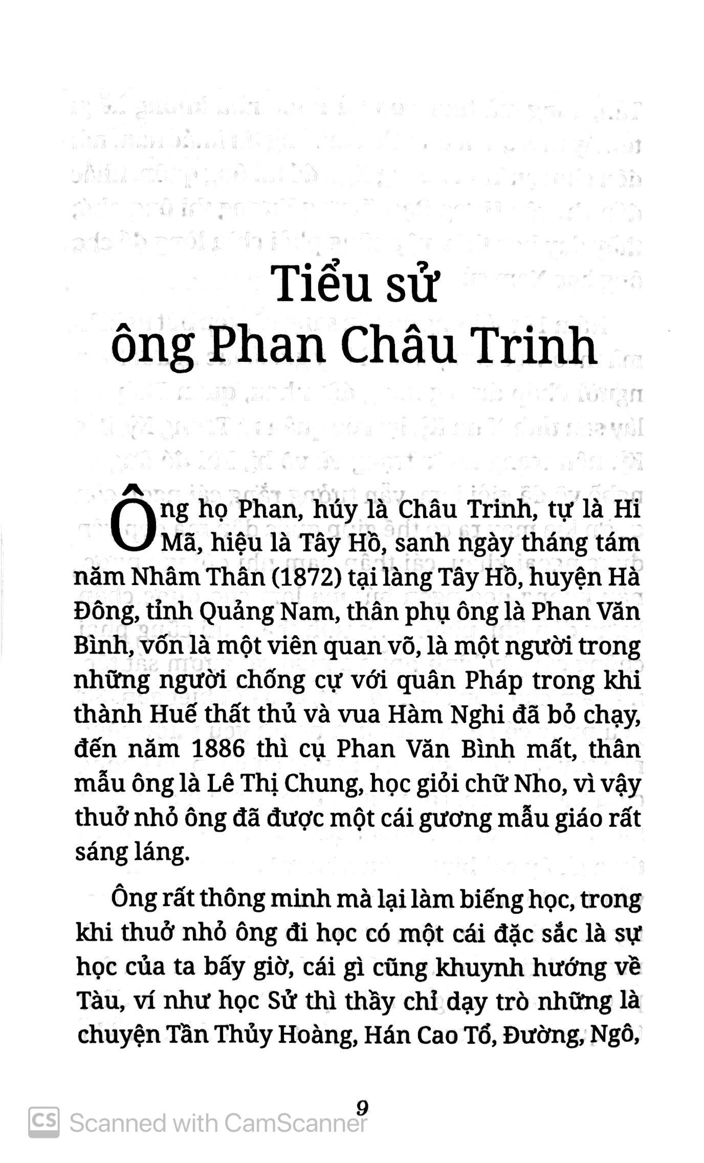 Gương Chí Sĩ Phan Tây Hồ - Lịch Sử Toàn Biên