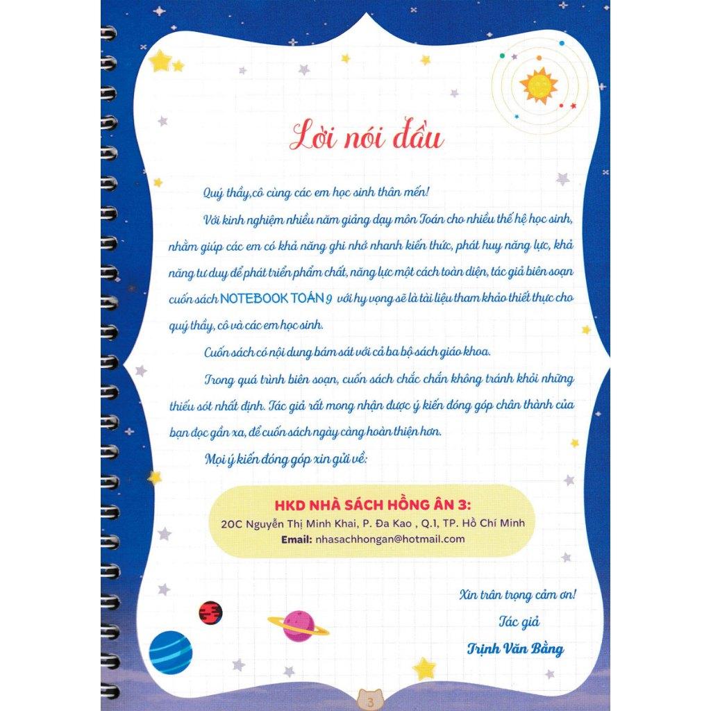 Notebook - toán 9 (dùng chung cho các bộ sgk hiện hành) (HA-MK)