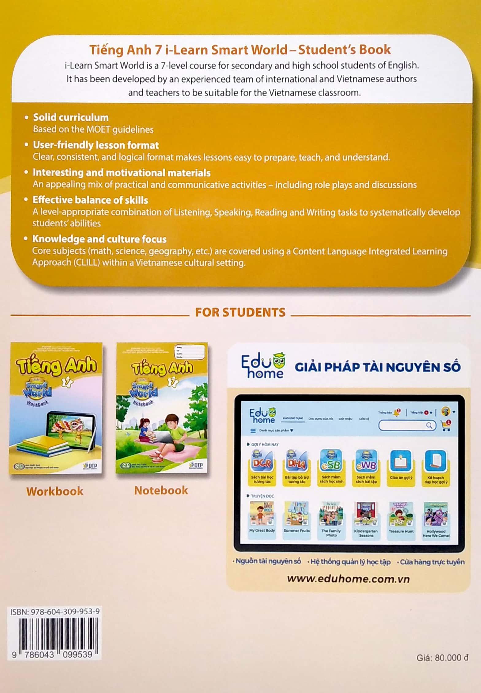 Tiếng Anh 7 I-Learn Smart World - Student