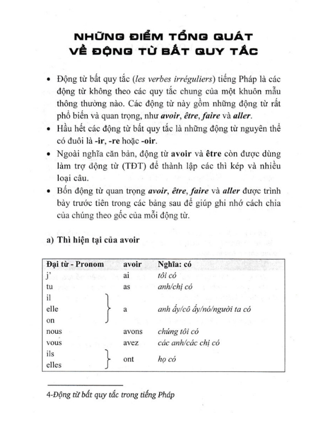 sách - động từ bất quy tắc trong tiếng pháp - lê minh cẩn