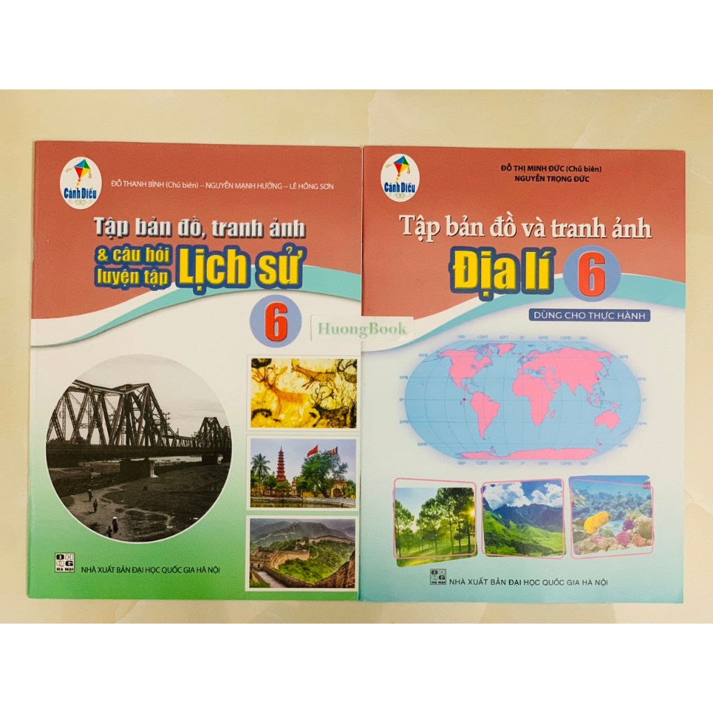 Sách - Combo Tập bả.n đ.ồ, tranh ảnh & câu hỏi luyện tập Lịch sử và địa lý 6 (Cánh diều) (BT)