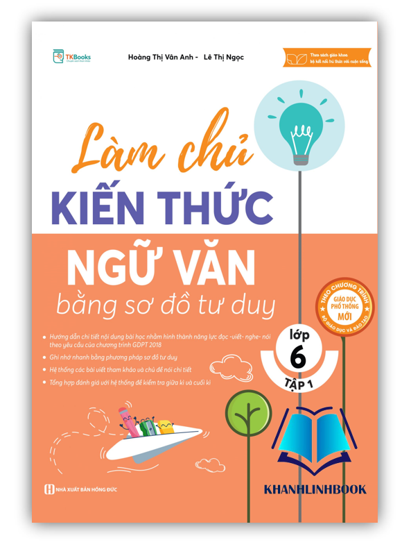 Sách - Làm chủ kiến thức Ngữ Văn bằng sơ đồ tư duy lớp 6 - Tập 1 (MC)