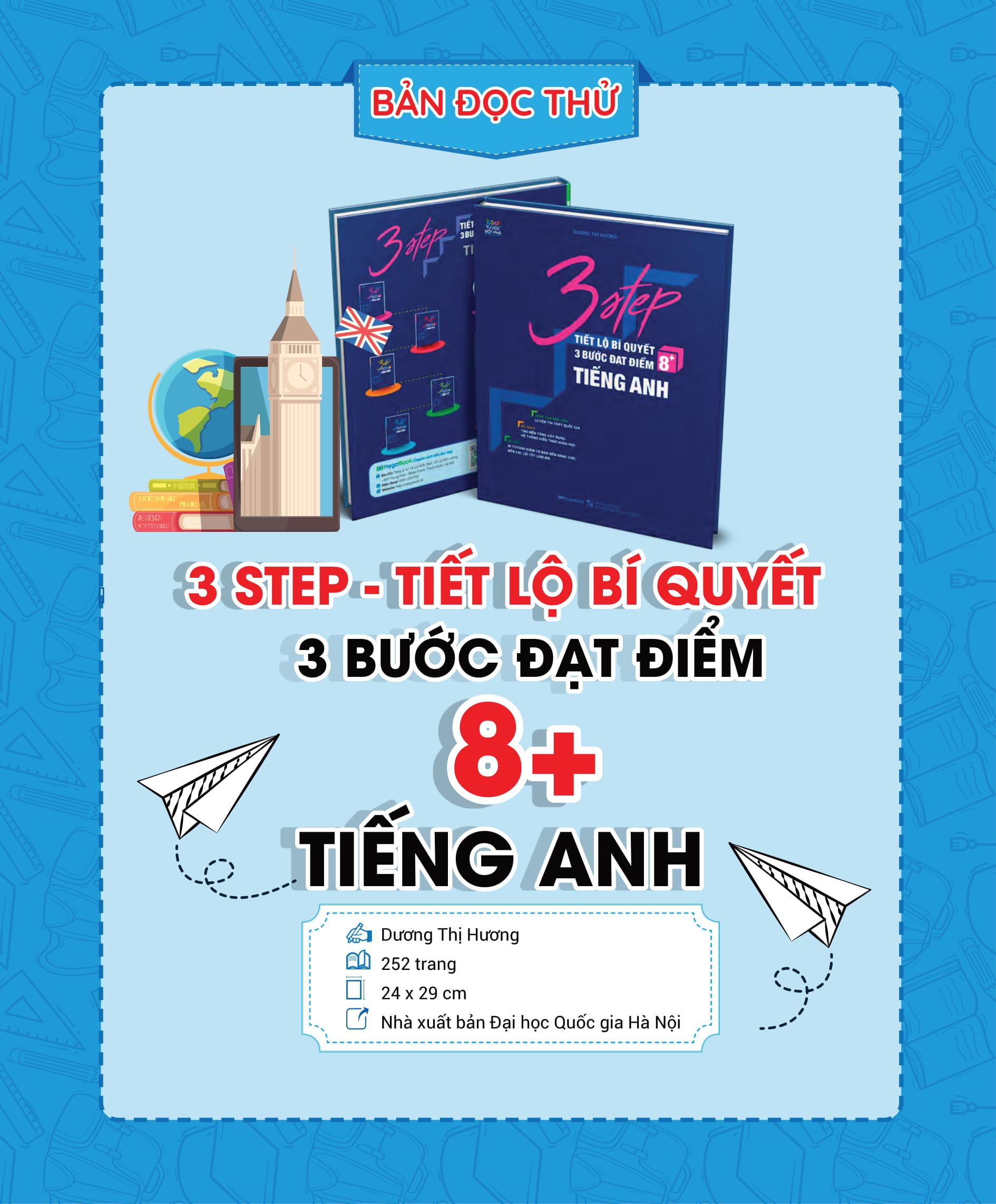 3 Step - Tiết Lộ Bí Quyết 3 Bước Đạt Điểm 8+ Tiếng Anh