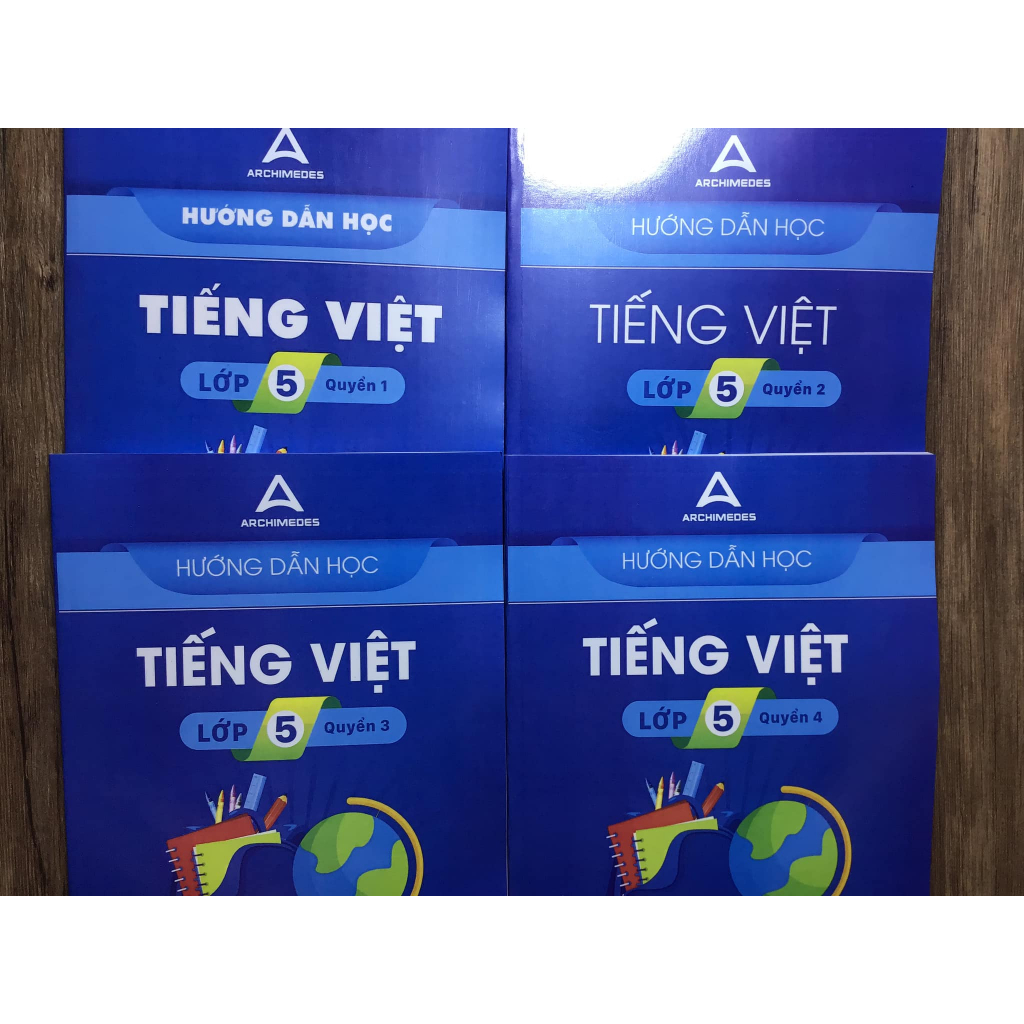 Sách - Combo 4 cuốn Hướng dẫn học tiếng việt lớp 4 (của trường Archimedes)