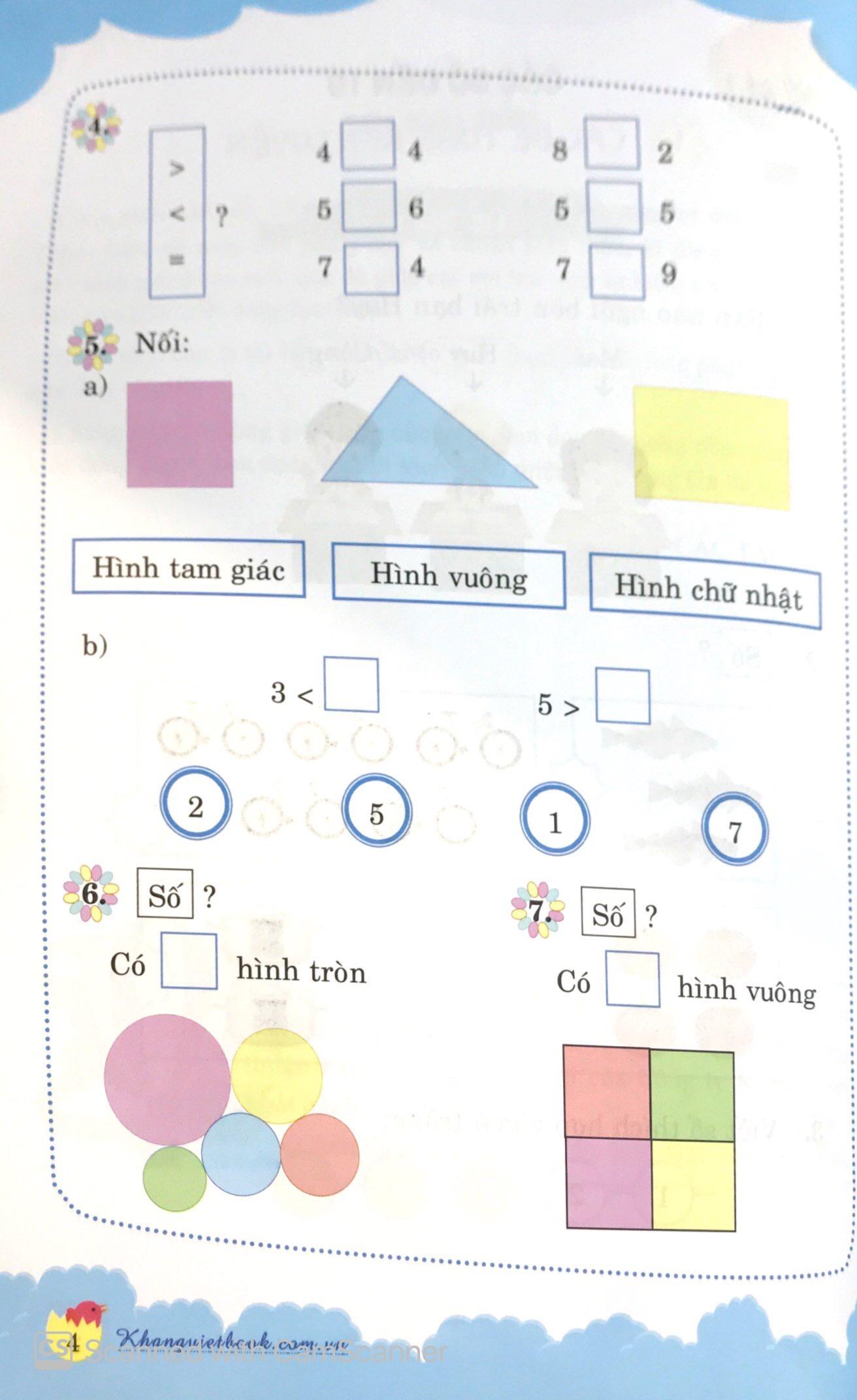 100 Đề Kiểm Tra Toán Lớp 1