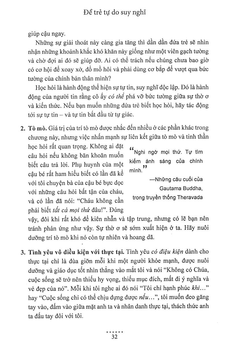 Để Trẻ Tự Do Suy Nghĩ