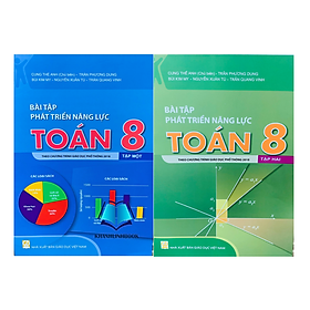 Sách - Combo bài tập phát triển năng lực toán 8 - tập 1 + 2 ( theo chương trình GDPT 2018 )