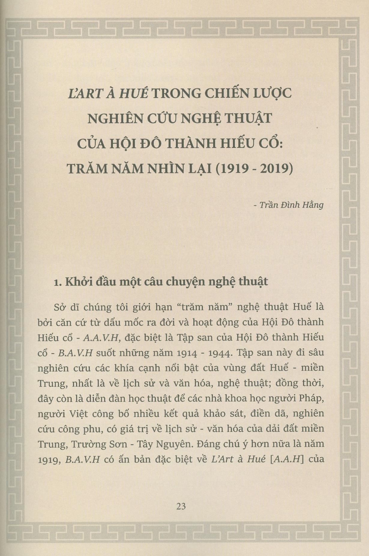Nghệ Thuật Và Nghệ Nhân Vùng Kinh Thành Huế