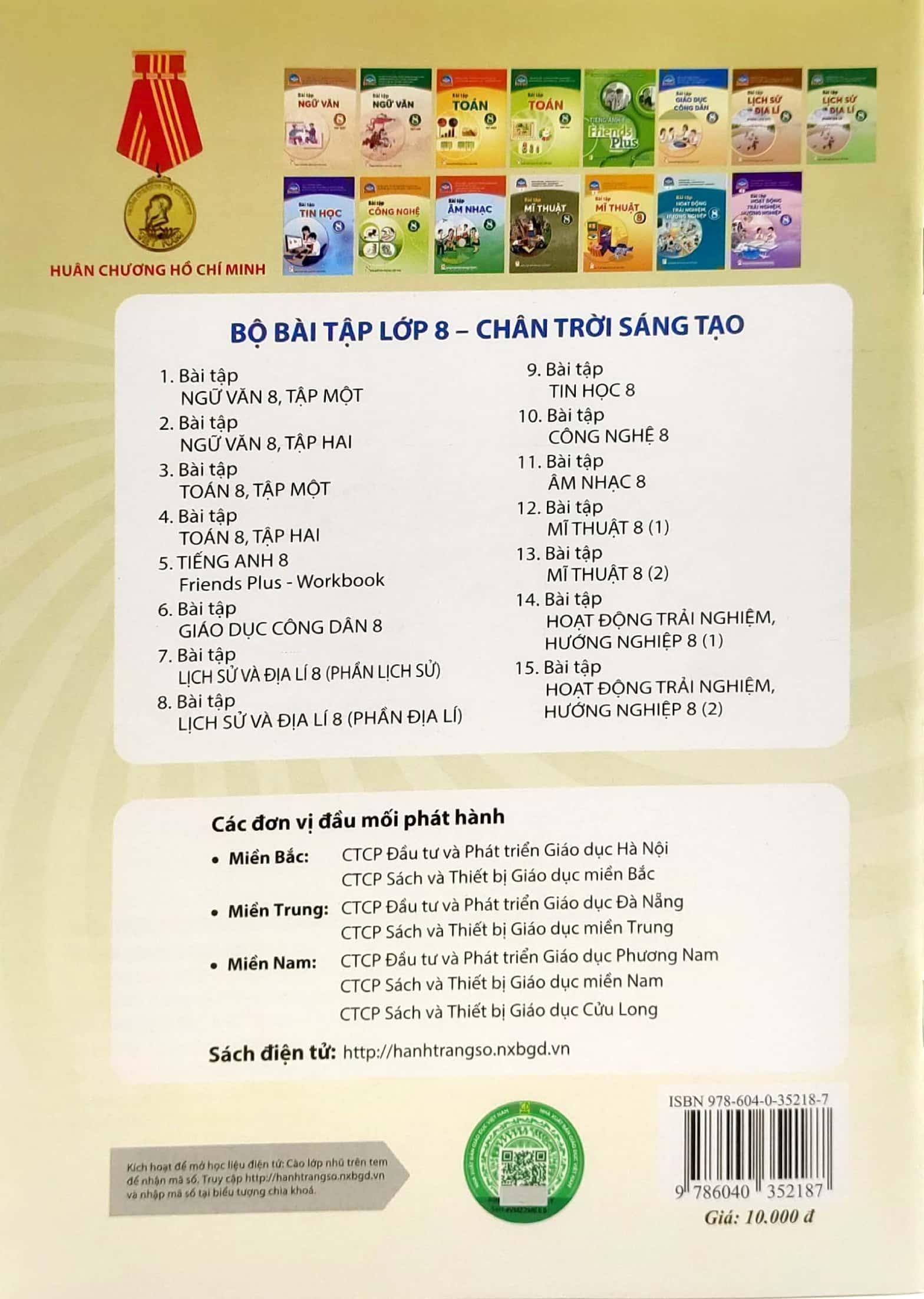 Bài Tập Giáo Dục Công Dân 8 (Chân Trời) (2023)