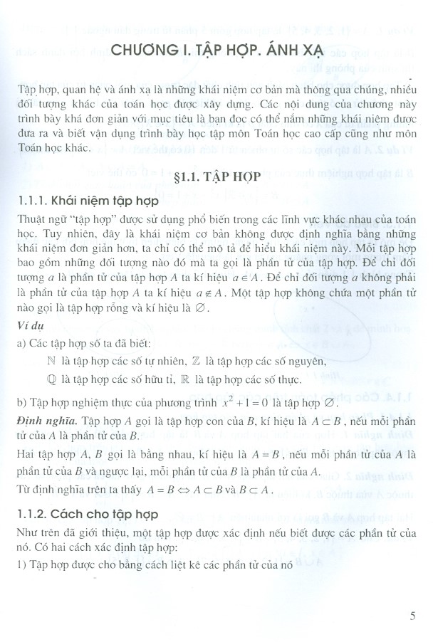Toán Học Cao Cấp - Tập 1: Đại Số Và Hình Học Giải Tích