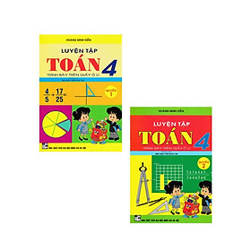 Sách - Combo Luyện Tập Toán 4 Quyển 1 + 2 Trình Bày Trên Giấy Ô Li (Bộ Sách Chân Trời Sáng Tạo)HA-MK